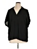 CAbi 100% Polyester Black Short Sleeve Blouse Size XL - photo 1