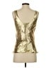 Neiman Marcus Metallic Gold Sleeveless Top Size 4 - photo 2