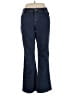 Chico's Chevron-herringbone Solid Blue Jeans Size Lg (2.5) - photo 1