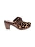 Nurture 100% Leather Animal Print Brown Mule/Clog Size 8 - photo 1