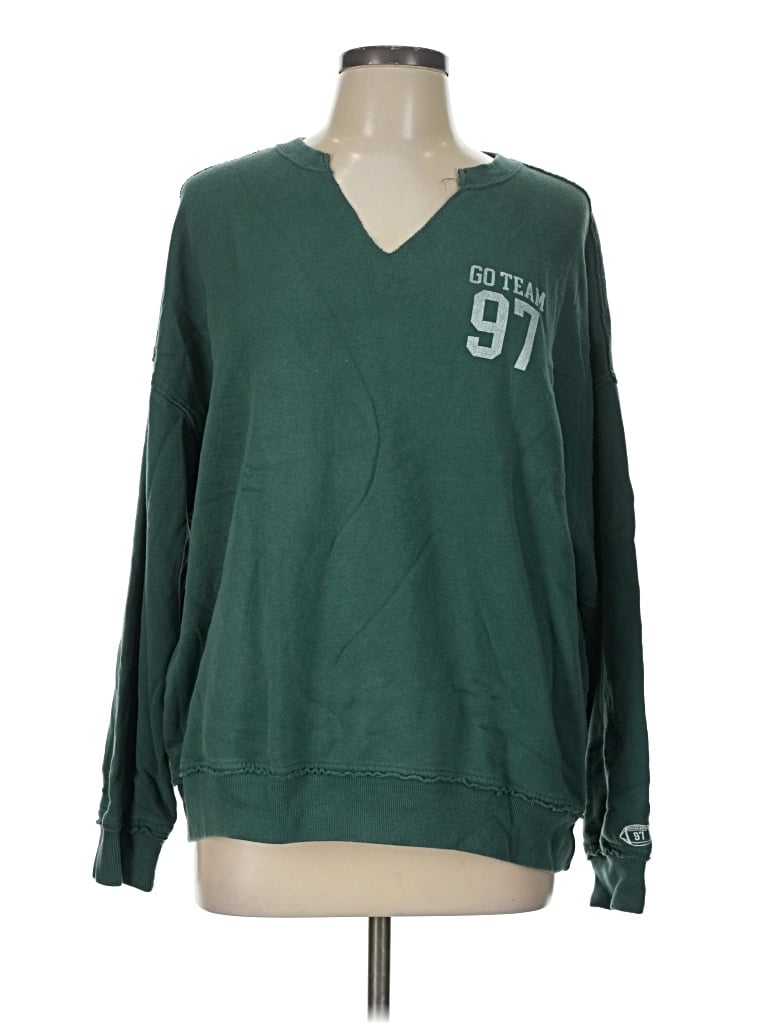 Pre-owned Hollister Pullover Sweater In Green