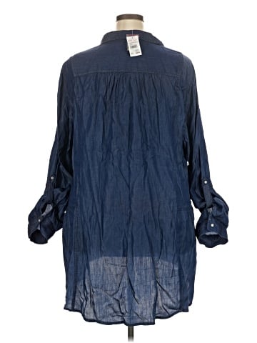 Cato 3/4 Sleeve Button-Down Shirt (view 2)