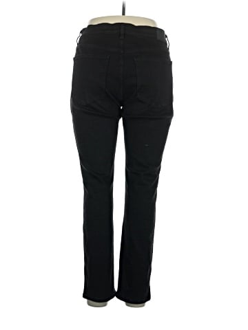 Madewell Mid-Rise Stovepipe Jeans in Black Rinse Wash (view 2)