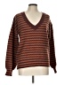 Hem & Thread Chevron-herringbone Brown Pullover Sweater Size L - photo 1