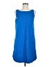 Ann Taylor Solid Blue Casual Dress Size M - photo 1