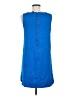 Ann Taylor Solid Blue Casual Dress Size M - photo 2