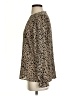 Fashion 100% Polyester Animal Print Brown Long Sleeve Blouse Size S - photo 5
