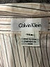 Calvin Klein 100% Cotton Stripes Ivory Long Sleeve Button-Down Shirt Size 14 - photo 7