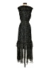 Max Studio 100% Polyester Paisley Black Casual Dress Size S - photo 2