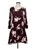 rue21 Floral Burgundy Casual Dress Size S - photo 1