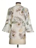 Ted Baker London 100% Polyester Floral Silver 3/4 Sleeve Blouse Size 4 (1) - photo 2