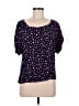 Splendid 100% Rayon Polka Dots Blue Short Sleeve T-Shirt Size M - photo 1