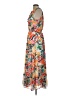 1.State 100% Polyester Paisley Orange Casual Dress Size L - photo 5