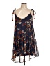 Mossimo Supply Co. 100% Polyester Floral Blue Casual Dress Size L - photo 1