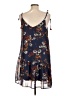 Mossimo Supply Co. 100% Polyester Floral Blue Casual Dress Size L - photo 2