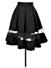 Express 100% Polyester Argyle Black Formal Skirt Size 0 - photo 2