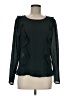 1.State Color Block Green Black Long Sleeve Blouse Size M - photo 1