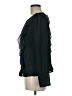1.State Color Block Green Black Long Sleeve Blouse Size M - photo 5
