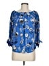 Express 100% Polyester Blue 3/4 Sleeve Blouse Size M - photo 1