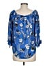 Express 100% Polyester Blue 3/4 Sleeve Blouse Size M - photo 2
