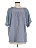 Umgee 100% Polyester Blue 3/4 Sleeve Blouse Size M - photo 2