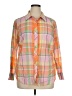 Talbots Color Block Orange Long Sleeve Button-Down Shirt Size 1X - photo 1