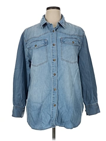 Nine West Long Sleeve Button-Down Shirt (view 1)