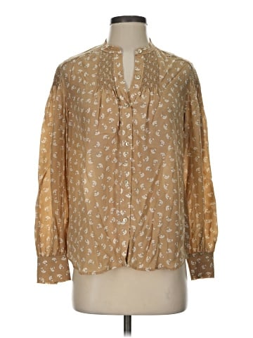 Rebecca Taylor Long Sleeve Silk Top (view 1)