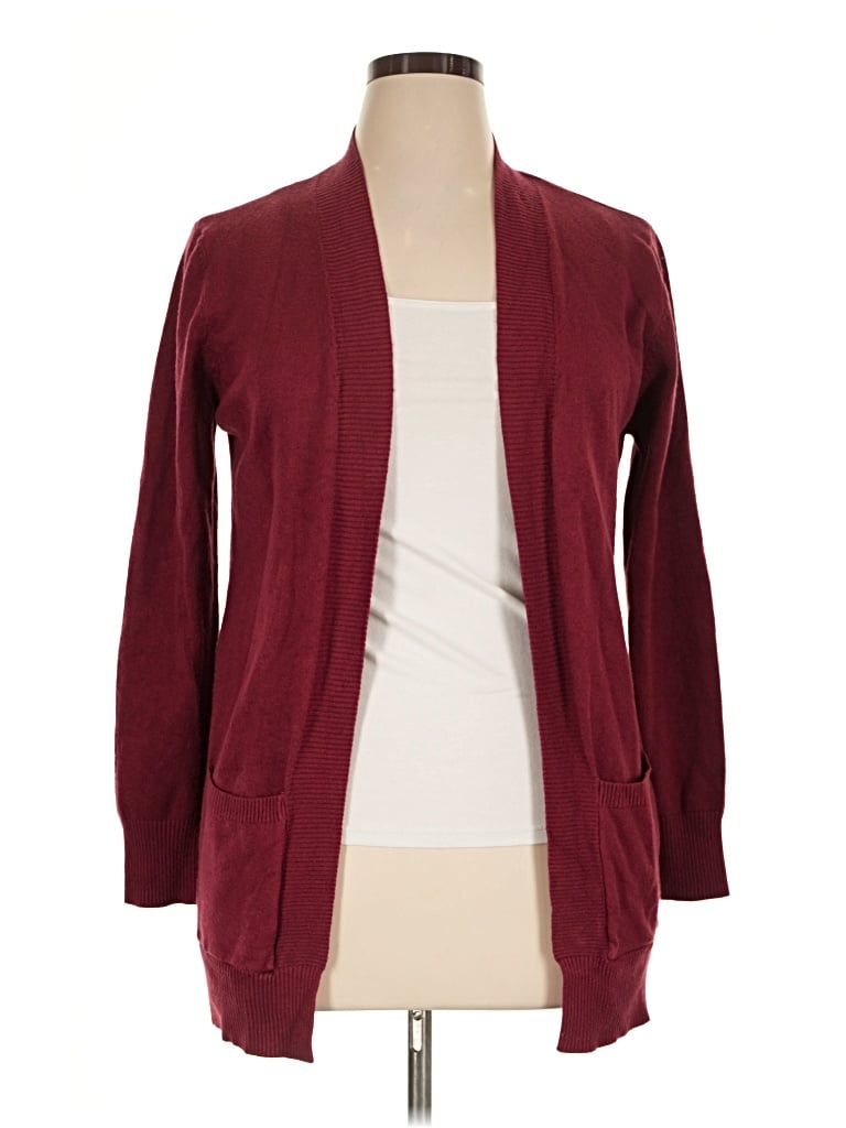 Pre-owned Unbranded Cardigan Sweater In Burgundy
