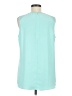 Soft Surroundings 100% Polyester Teal Sleeveless Blouse Size M - photo 2