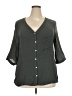 En Creme 100% Rayon Gray 3/4 Sleeve Blouse Size 3X - photo 1