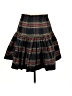 J.Crew 100% Polyester Plaid Black Casual Skirt Size 6 - photo 2