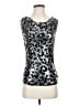 MICHAEL Michael Kors 100% Rayon Silver Sleeveless Top Size XS - photo 1