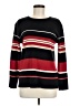 Style&Co Stripes Black Pullover Sweater Size Med Petite - photo 1