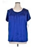 Sag Harbor 100% Polyester Blue Short Sleeve Blouse Size XL - photo 1