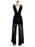 Miss Avenue 100% Polyester Solid Black Jumpsuit Size L - photo 1