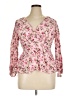 No Boundaries 100% Rayon Pink Long Sleeve Blouse Size 1X - photo 1