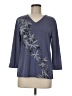 IZOD Gray 3/4 Sleeve Top Size M - photo 1