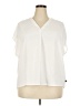 Banana Republic 100% Polyester Ivory Short Sleeve Blouse Size XXL - photo 1