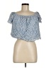 Express Blue Short Sleeve Blouse Size M - photo 1