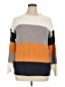 Shein 100% Acrylic Color Block Orange Pullover Sweater Size XL - photo 1
