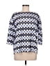 Sonia Bogner 100% Polyester Argyle Blue 3/4 Sleeve Blouse Size 6 - photo 1