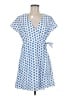 Miami 100% Cotton Polka Dots Blue Casual Dress Size M - photo 1