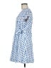 Miami 100% Cotton Polka Dots Blue Casual Dress Size M - photo 5