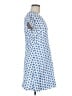 Miami 100% Cotton Polka Dots Blue Casual Dress Size M - photo 4