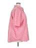 IZOD 100% Polyester Polka Dots Pink Short Sleeve Blouse Size 2X - photo 4