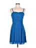 Express 100% Polyester Solid Blue Cocktail Dress Size 8 - photo 1