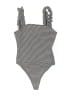 Elodie Stripes Gray One Piece Swimsuit Size S - photo 1