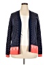 Lands' End 100% Supima Cotton Polka Dots Blue Cardigan Size XL - photo 1