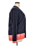 Lands' End 100% Supima Cotton Polka Dots Blue Cardigan Size XL - photo 4